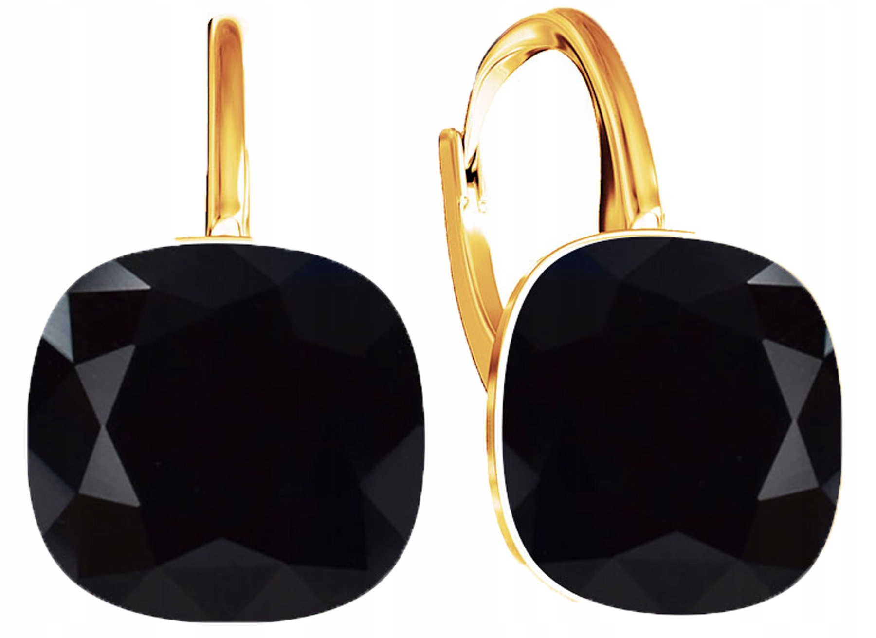 Dámské zlaté Náušnice s krystaly Dárek Stříbro 925 Dárek k jmeninám