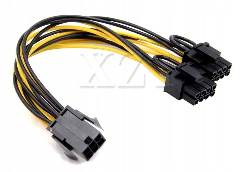 Adapter zasilania grafiki PCI-E 6PIN - 2x 8PIN 6+2 Marka Inna
