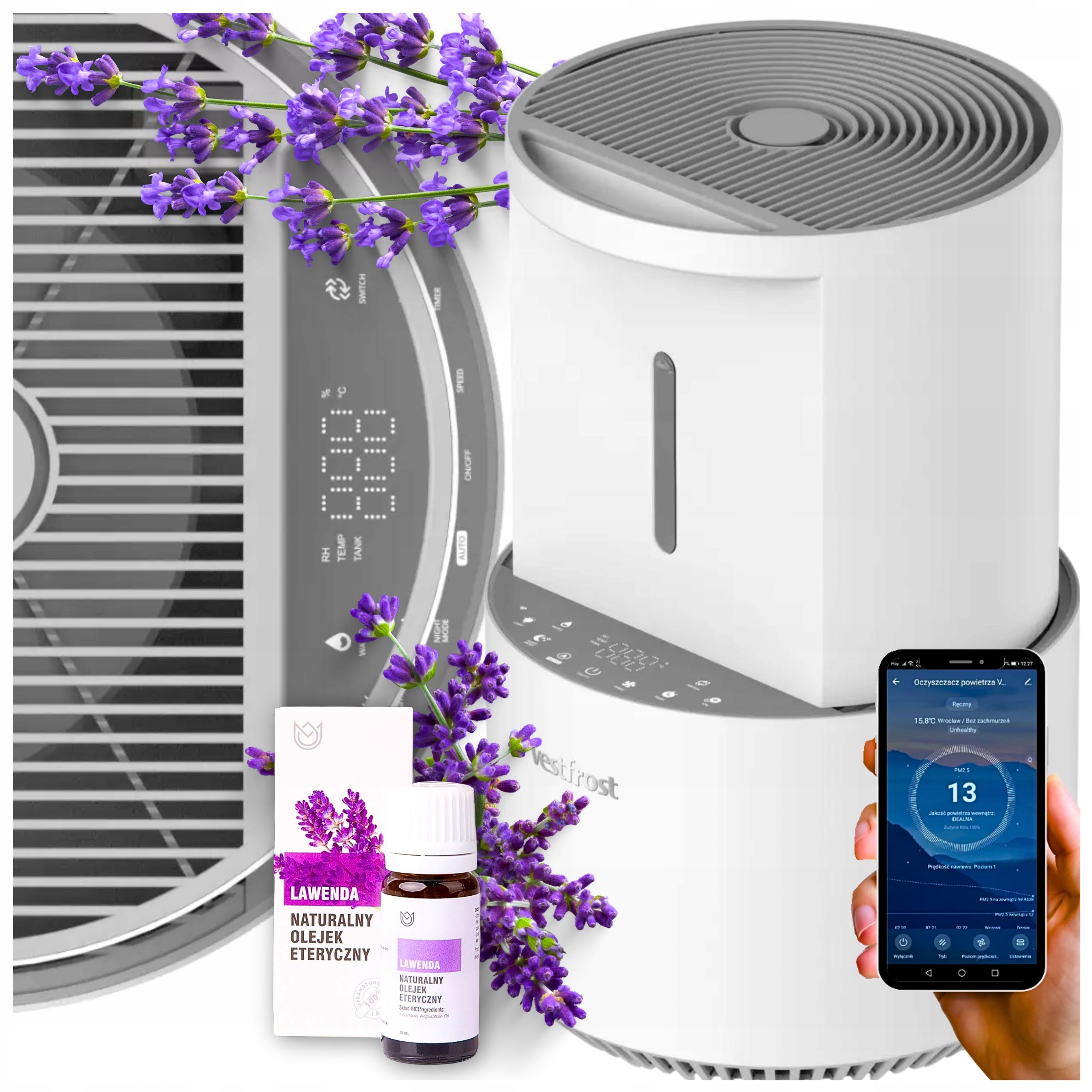 Zvlhčovač vzduchu Vestfrost VP-H2I20WH Aromaterapie 2v1 Olej Bonus