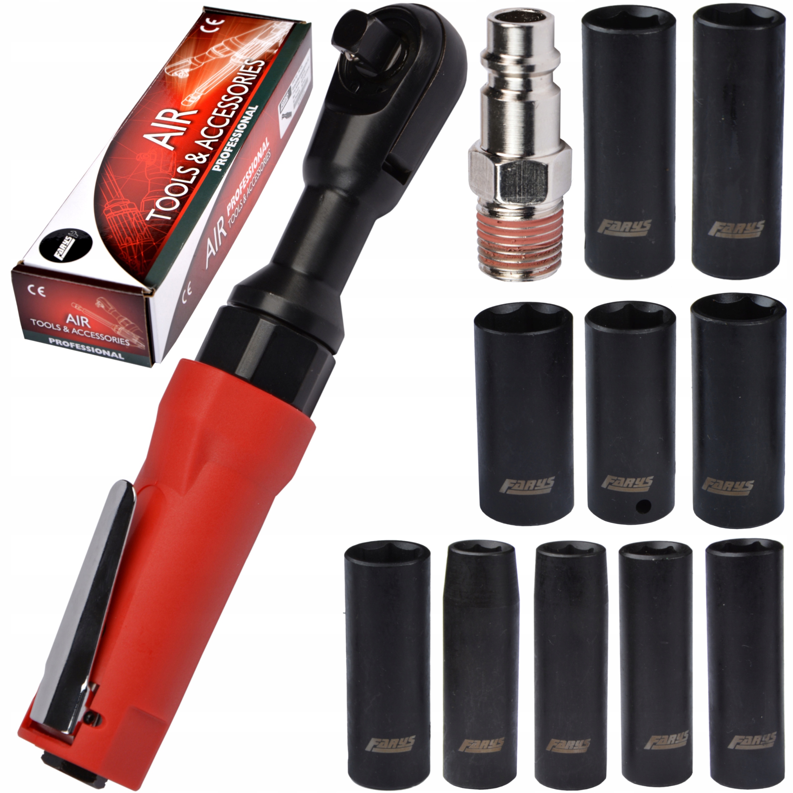 GRZECHOTKA PNEUMATYCZNA 1/2 FARYS Nasadki GRATIS