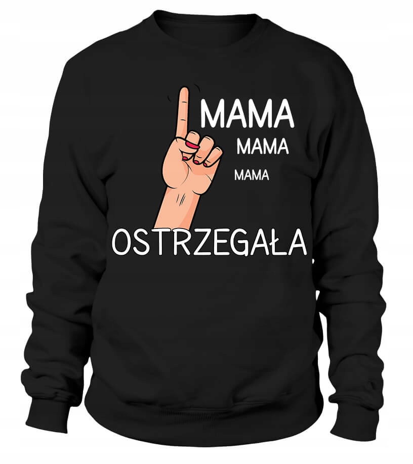 Dámská Mikina Mom Warned L černá, Dárek pro přítelkyni