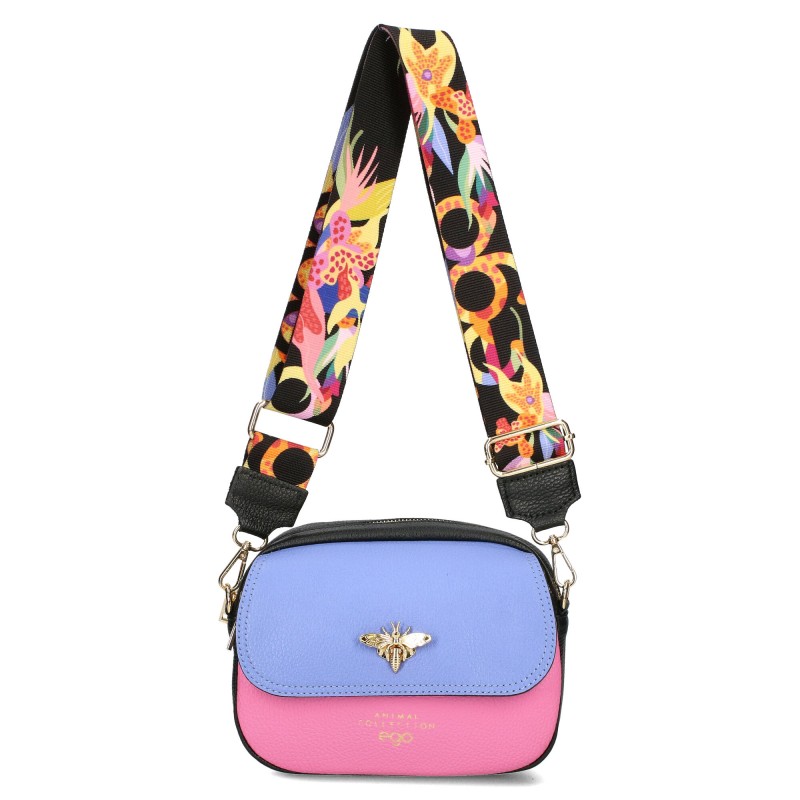 Ego kabelka přes rameno přírodní kůže fialová