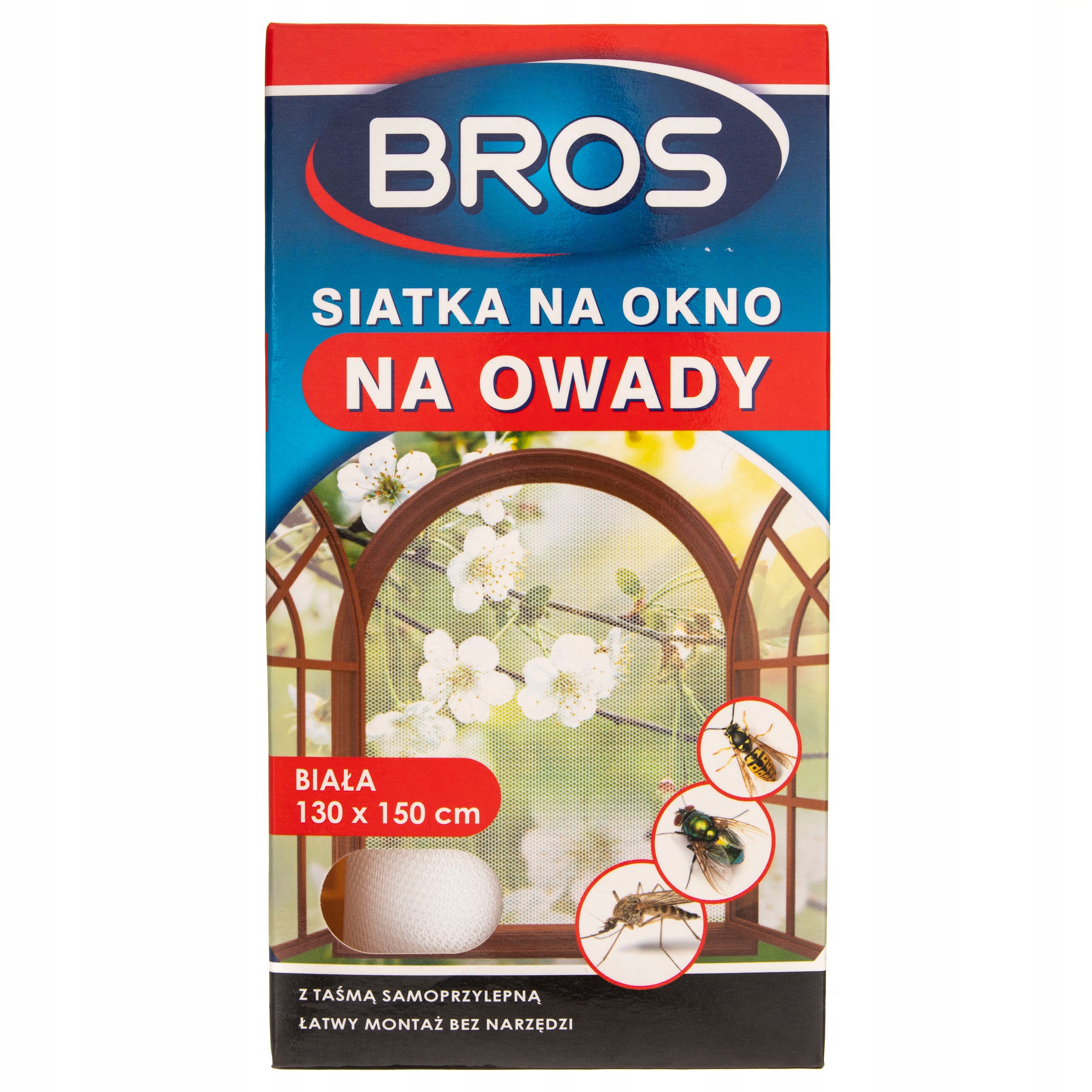 

Bros Biała Siatka Moskitiera Na Okno Na Owady