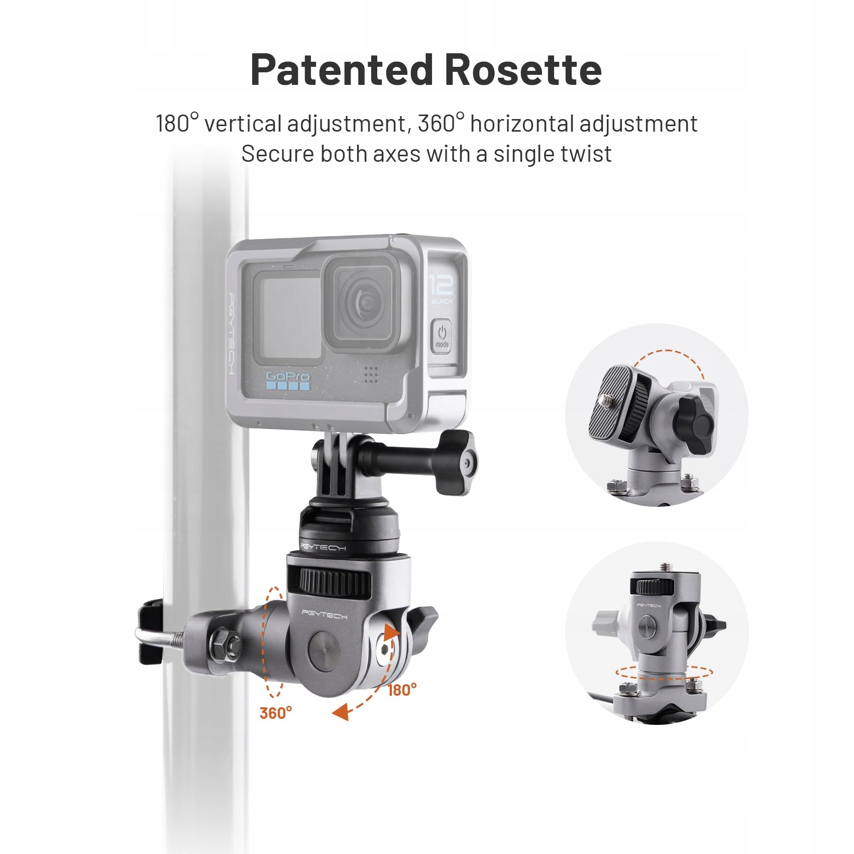 PGYTECH Uchwyt Aluminiowy Do Insta360 GoPro DJI Osmo Akcesoria Kamera — miniatura 2