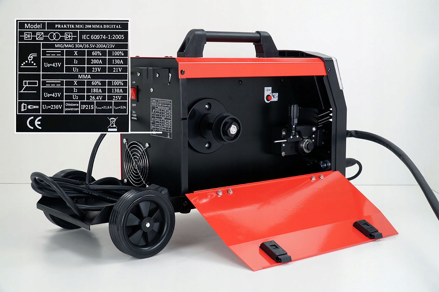 Spawarka inwertorowa MIGOMAT MIG 200 IGBT MMA 230V Model PRAKTIK MIG 200
