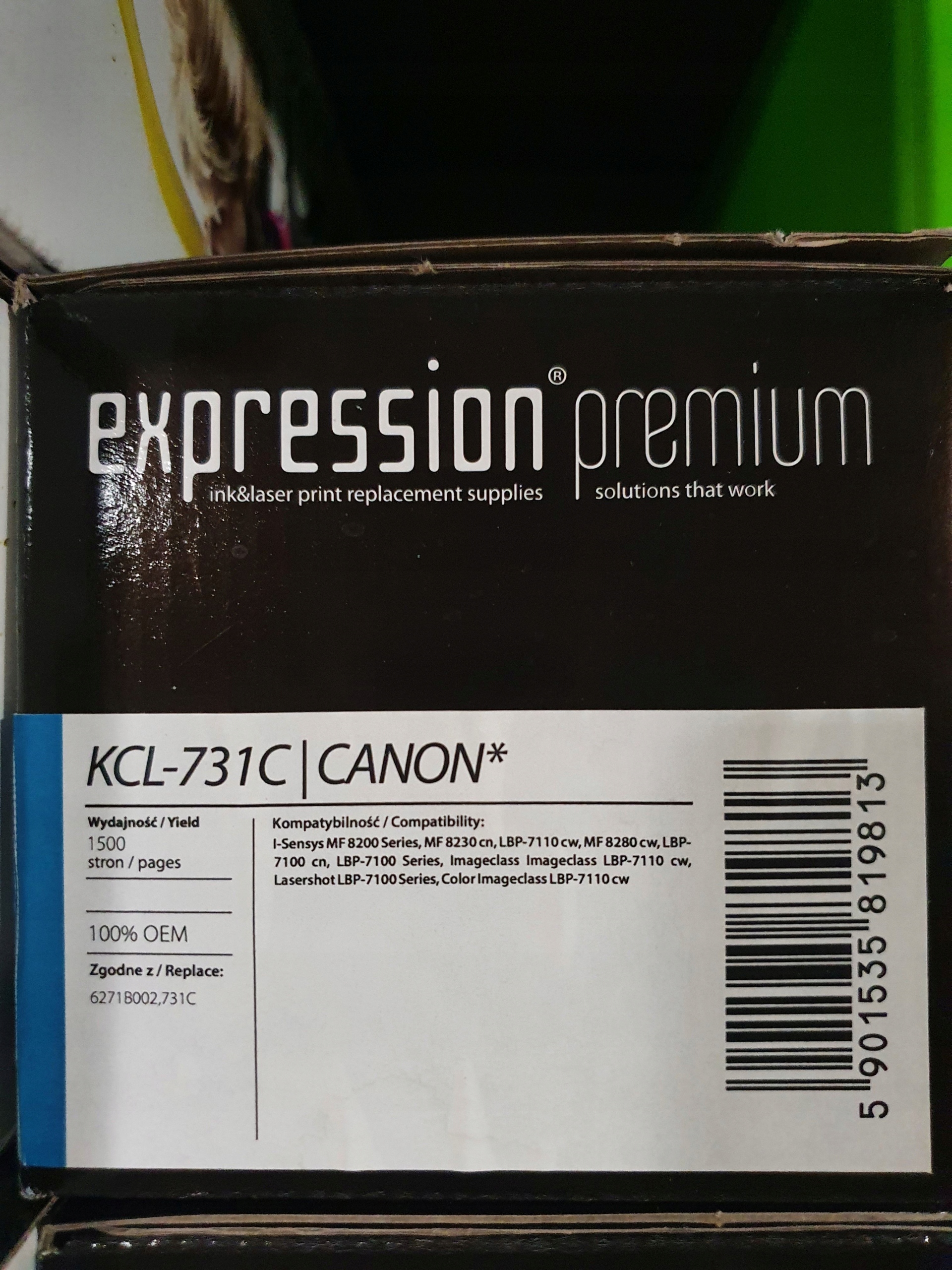 Toner pro Canon Lbp 7100 CRG731C Cyan Kci (p)