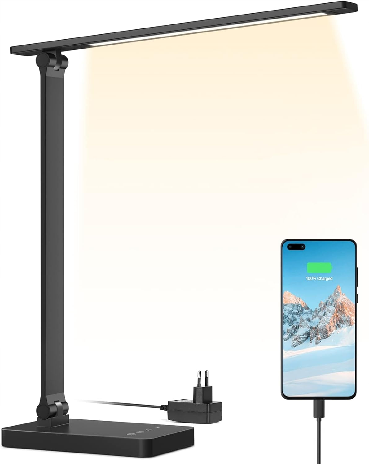 Stolní, stolní Led lampa, 15 W, 655 lm, 3 barvy a 5 úrovní jasu