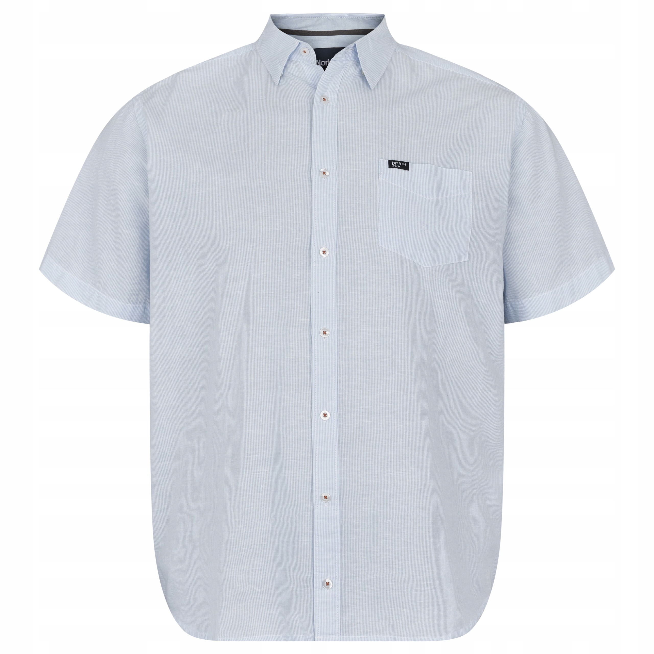 North 56°4 Velká Lněná Košile Velké Velikosti Modrá 7XL