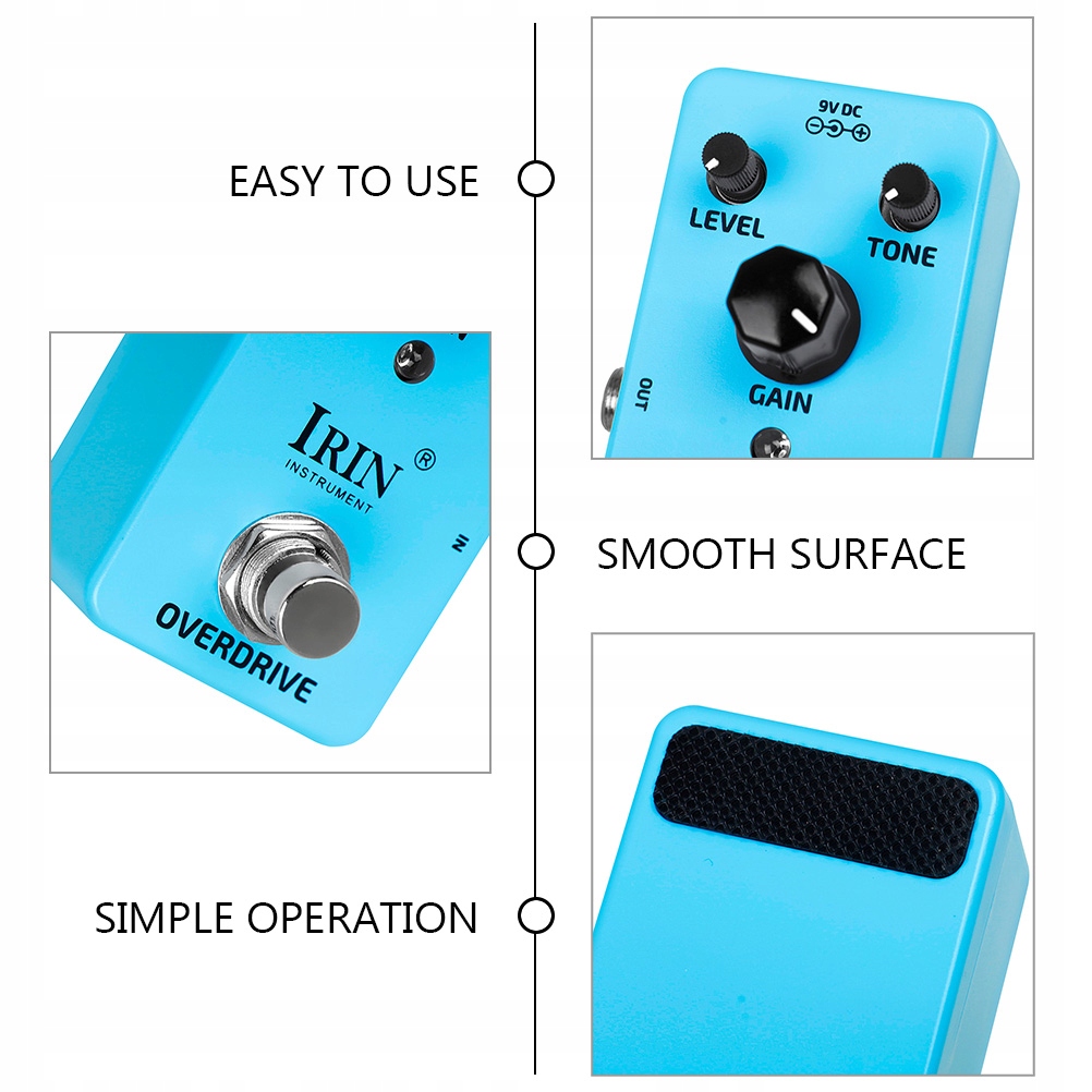 EFEKTOR GITARY ELEKTRYCZNEJ DŹWIĘK GITARY BASOWEJ Kolor fioletowy