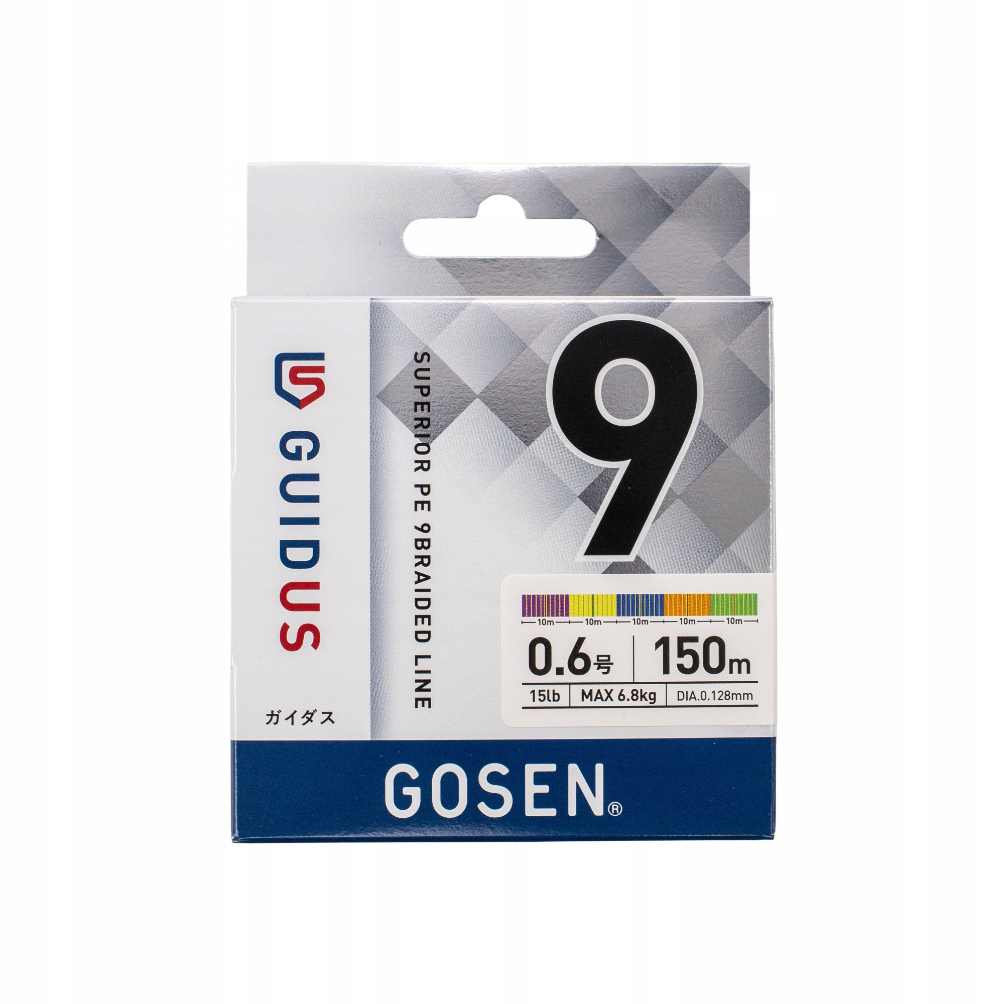 Gosen Guidus 9X Japonská Šňůra Rybářská #0.6 150 m vícebarevná