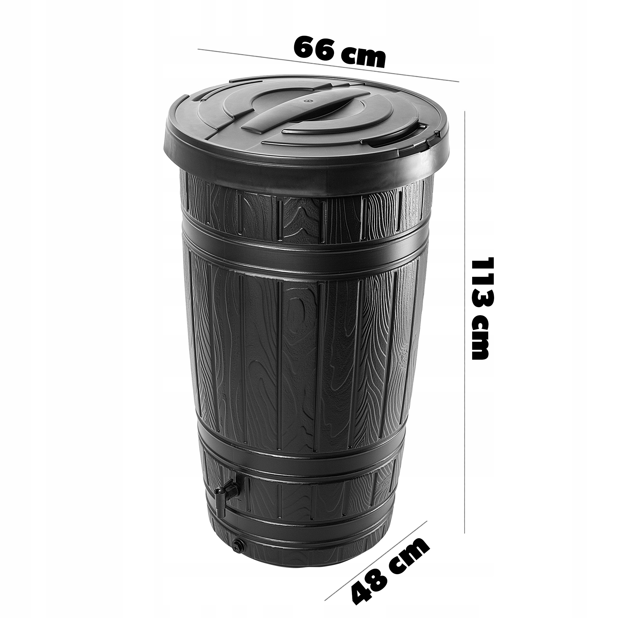 ZBIORNIK NA DESZCZÓWKĘ WODĘ 265L PRZYŁĄCZA Kod producenta K9108