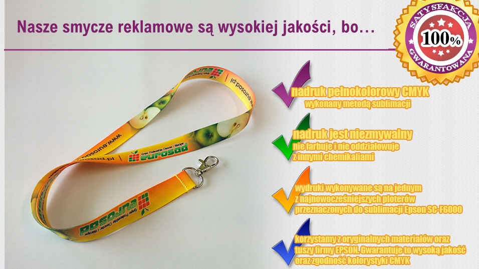 SMYCZE REKLAMOWE smycz 15mm dwustronne 100szt Producent Intertom