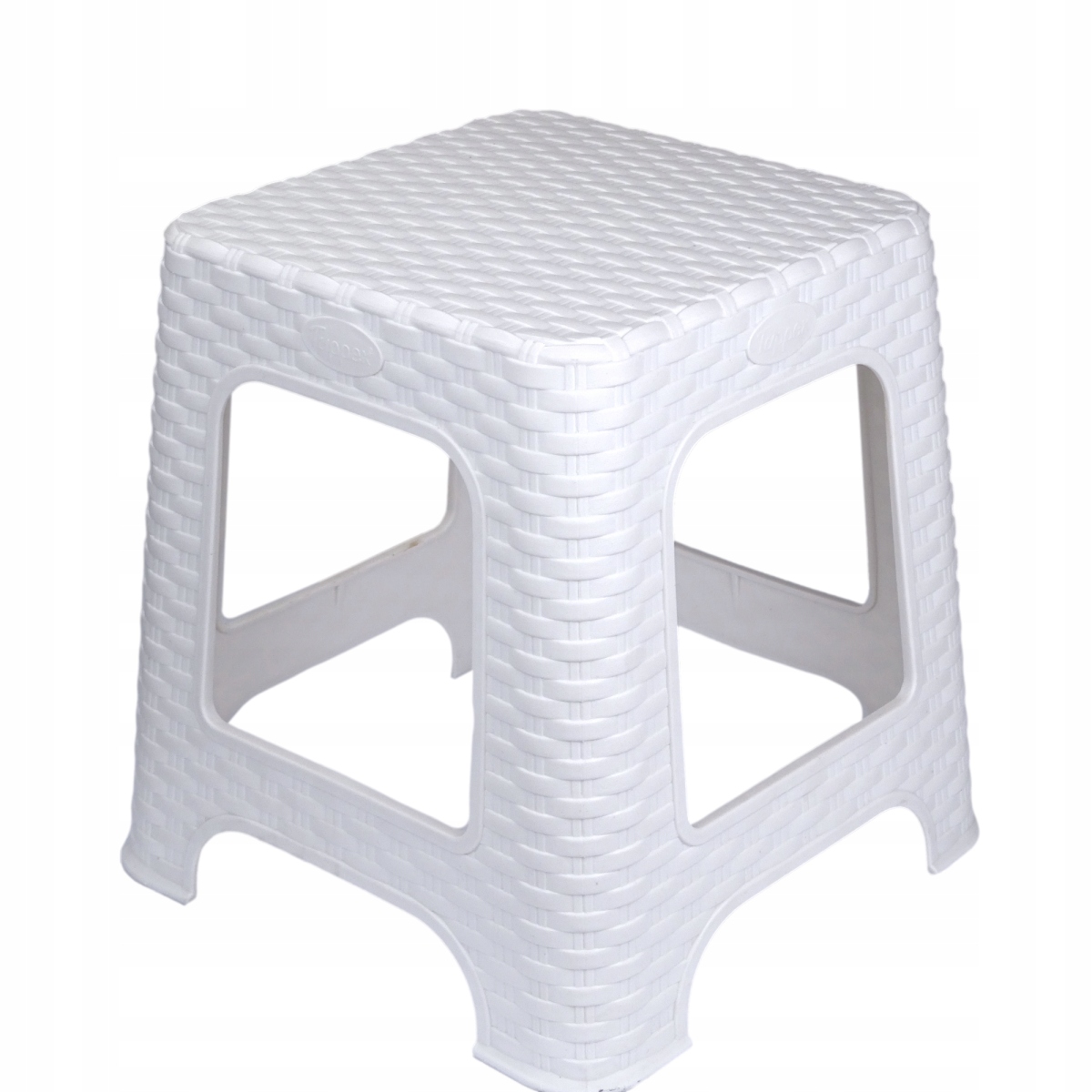 

Taboret rattan biały 34 cm krzesło