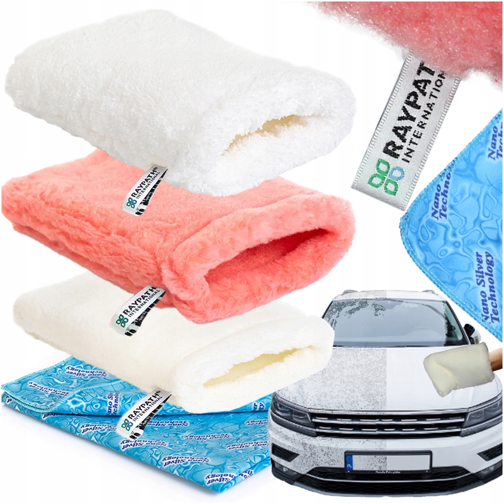 Raypath sada na čistenie auta 3xrukavica M utierka Sunbeam