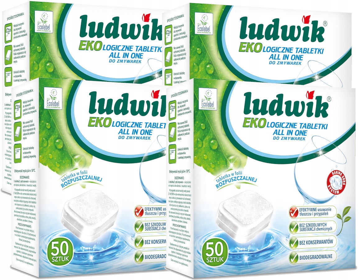 

Ludwik Eko Tabletki ALLin1 do Zmywarki Bio 4x50szt