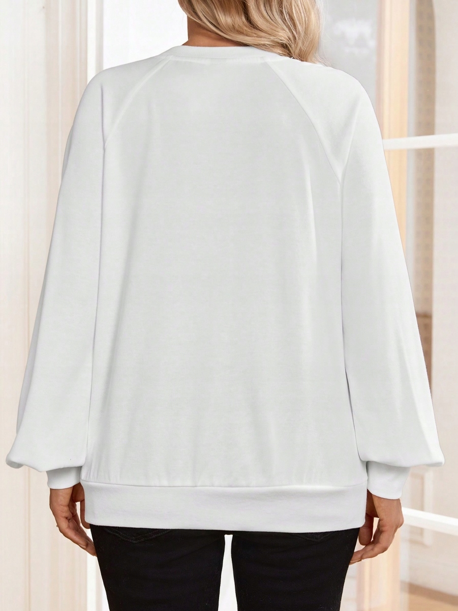 SHEIN MATERNITY BLUZA BIAŁA Z NAPISEM M 673 Marka Shein