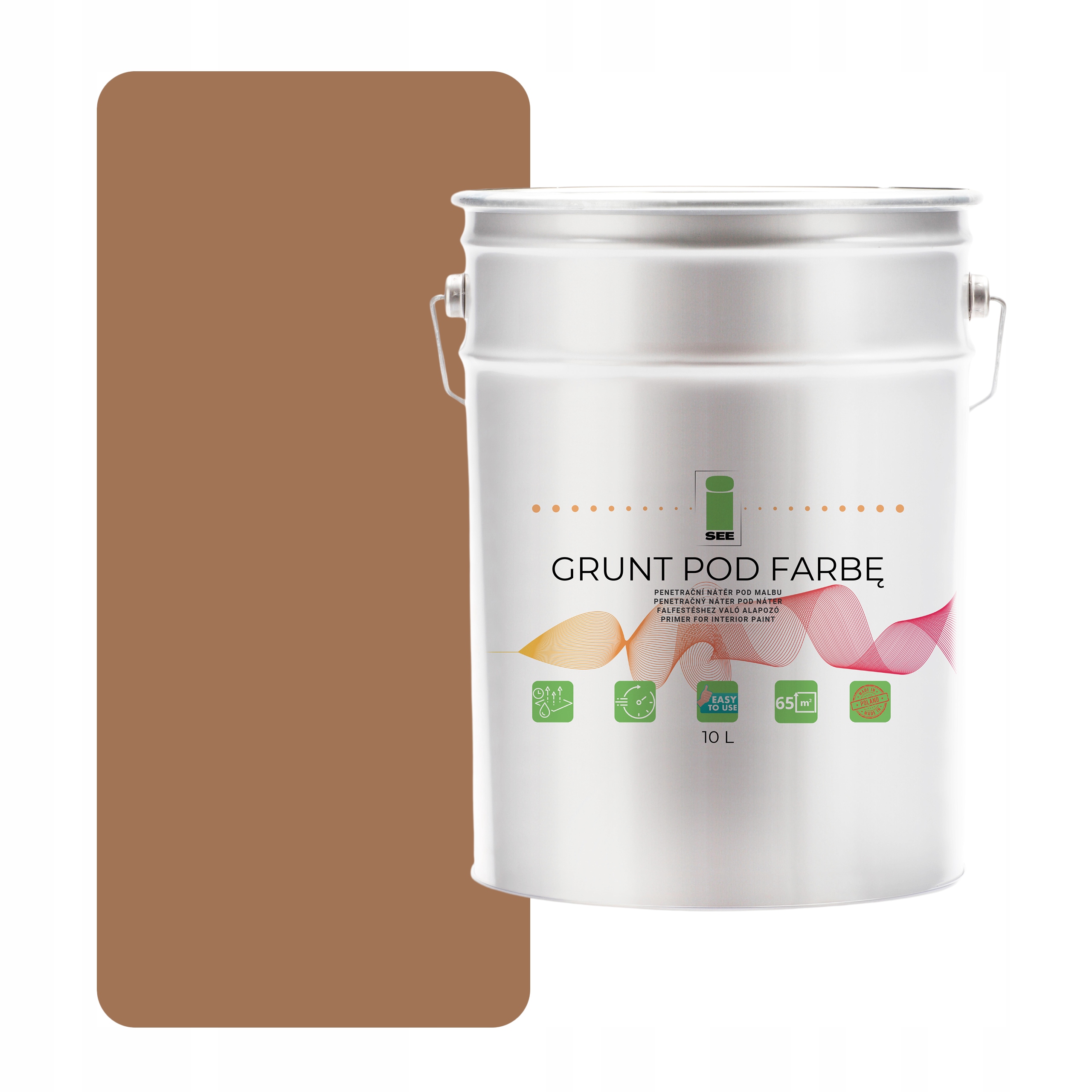 Podkladová Barva Silikonová Fasádní Hnědá, Světlý Odstín Hnědé 10 L