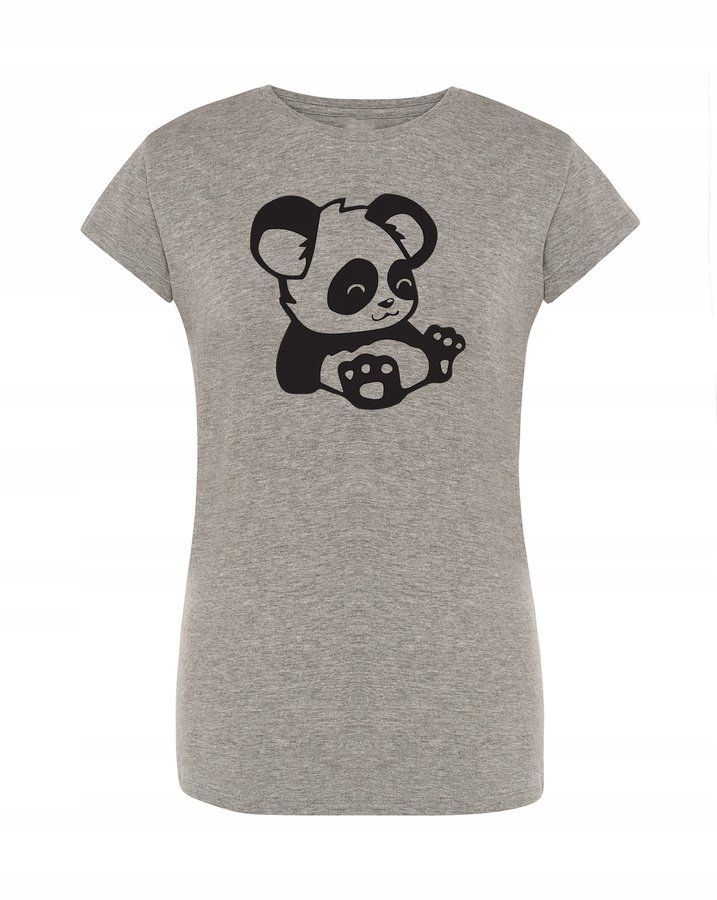 

Koszulka damska Z Uroczą Pandą, ciemnoszara 2XL