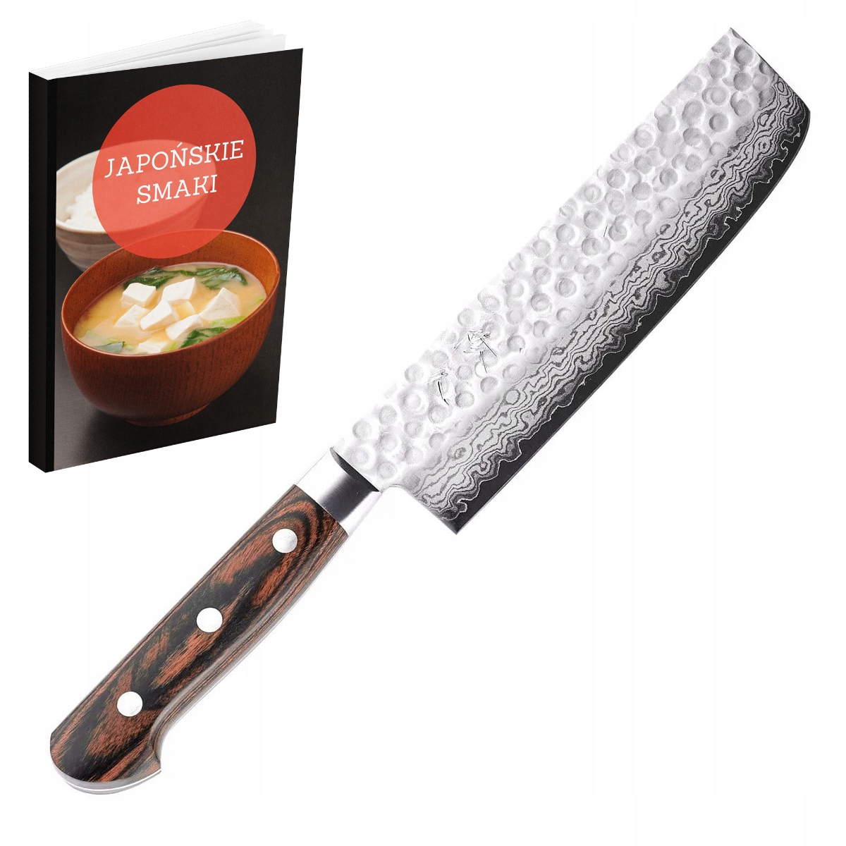 Takahisa Damascus Nakiri 16,5 cm, ručne kovaný japonský nôž na zeleninu