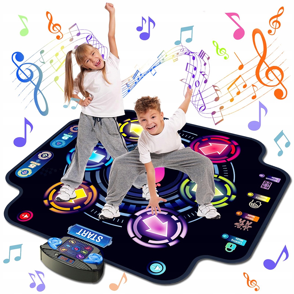 Duży Mata Dance Do Tańca Bluetooth Z Led 9 Trybów Gry Dla Dzieci