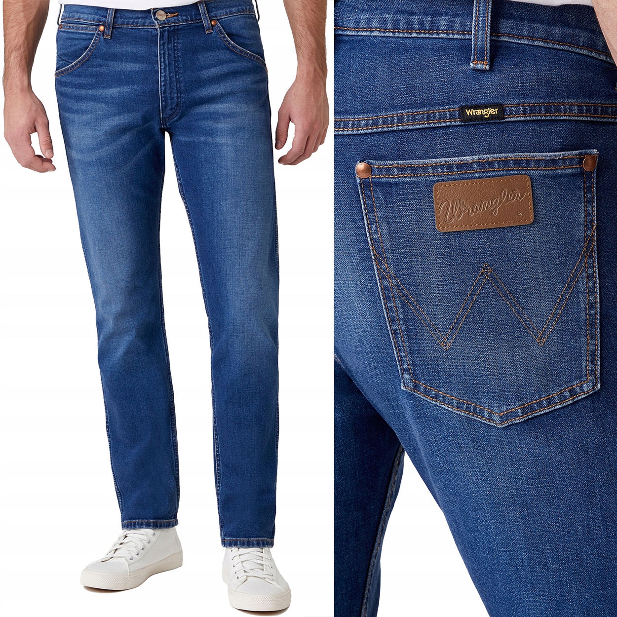 Wrangler 11MWZ Slim 1 year Džins přiléhavé tmavé džínové kalhoty W38 L34