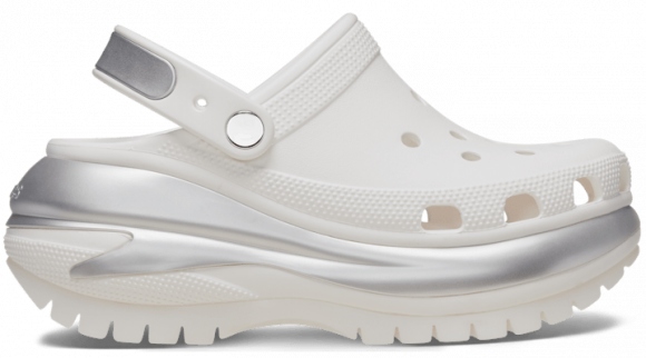 Crocs Classic Crush Metallic Clog M6/W8 38.5 Bílo Nazouváky