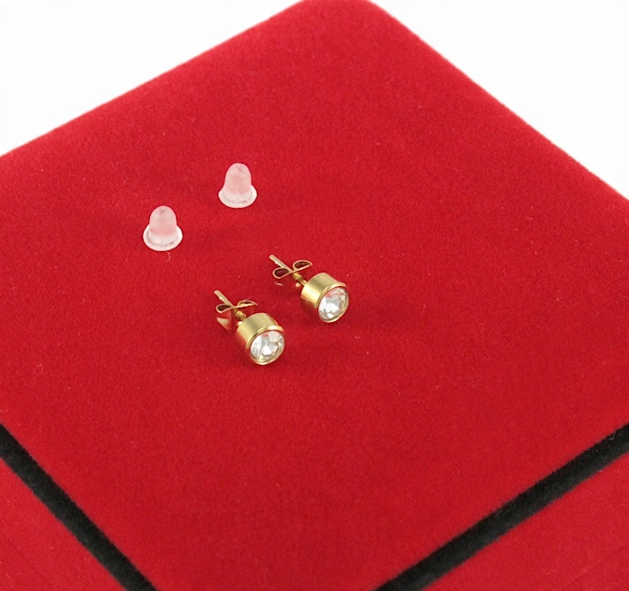 

Kolczyki Złote Cyrkonie 6 MM Stal Chirurgiczna 316
