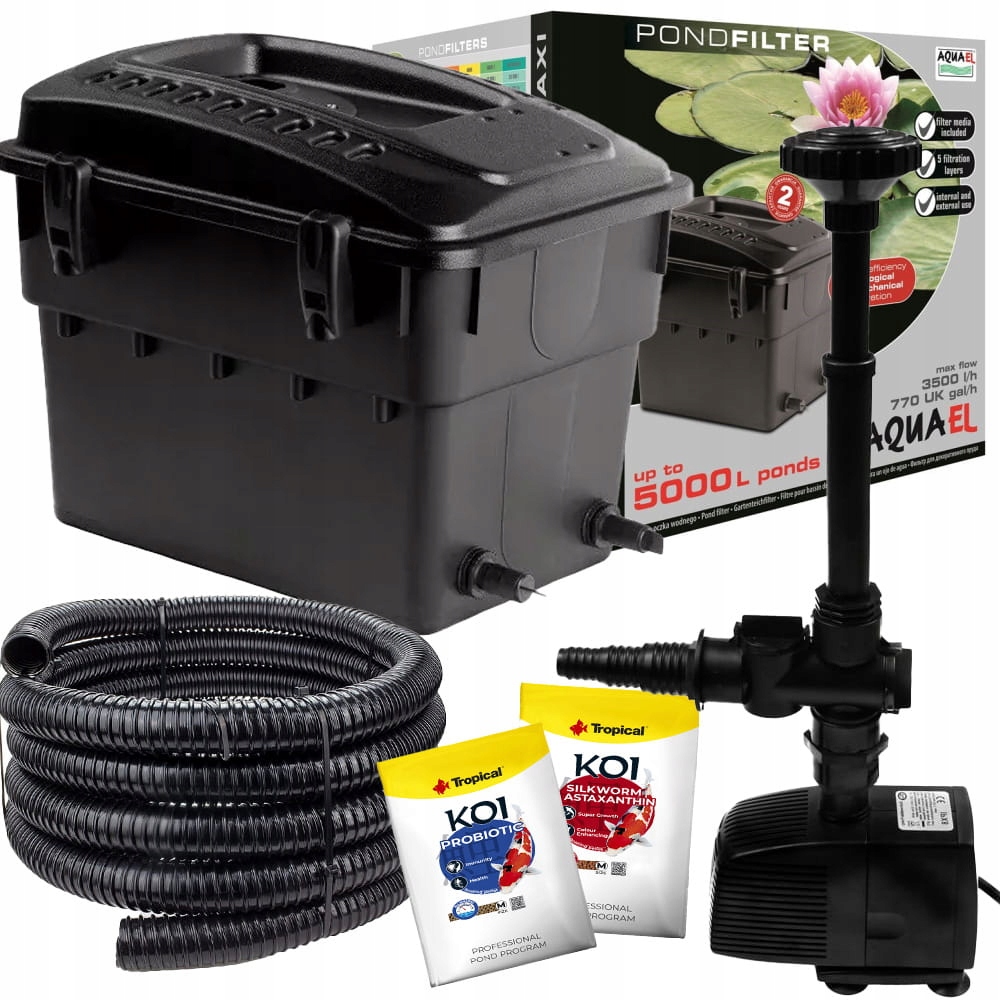 Aquael sada Set 13 filtrů Maxi pumpa Aqua Nova NP-2000 do jezírka