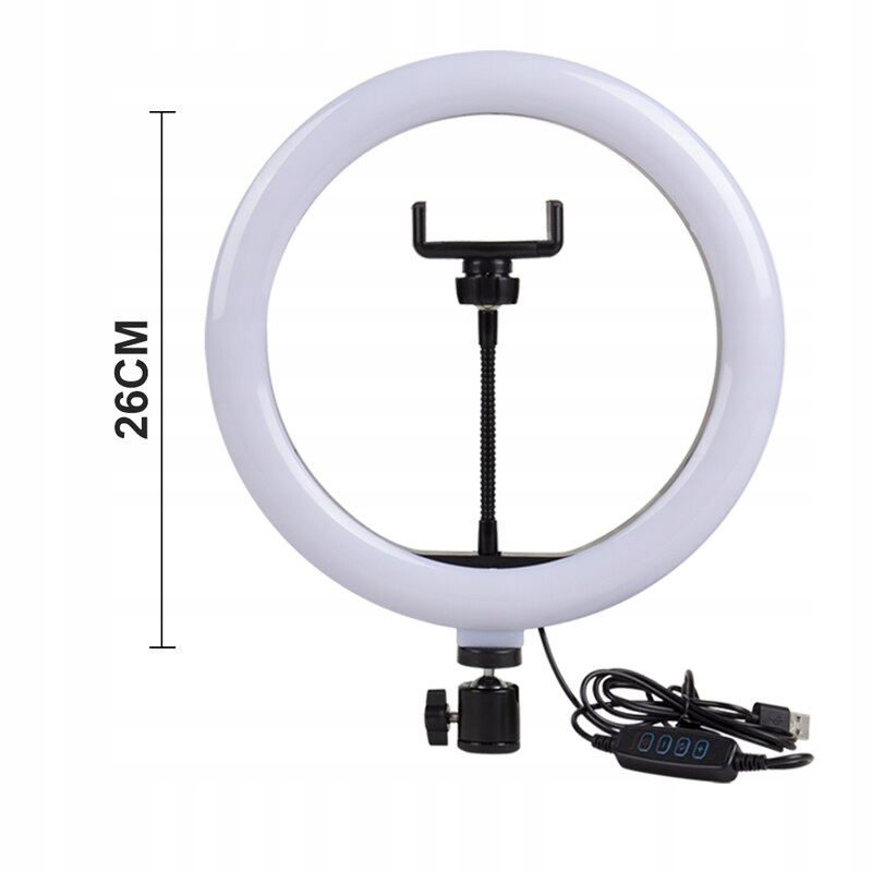 LAMPA PIERŚCIENIOWA LED RING DO FILMÓW ZDJĘĆ SELFI MAKIJAŻU ZE STATYWEM Model LED PRO ST