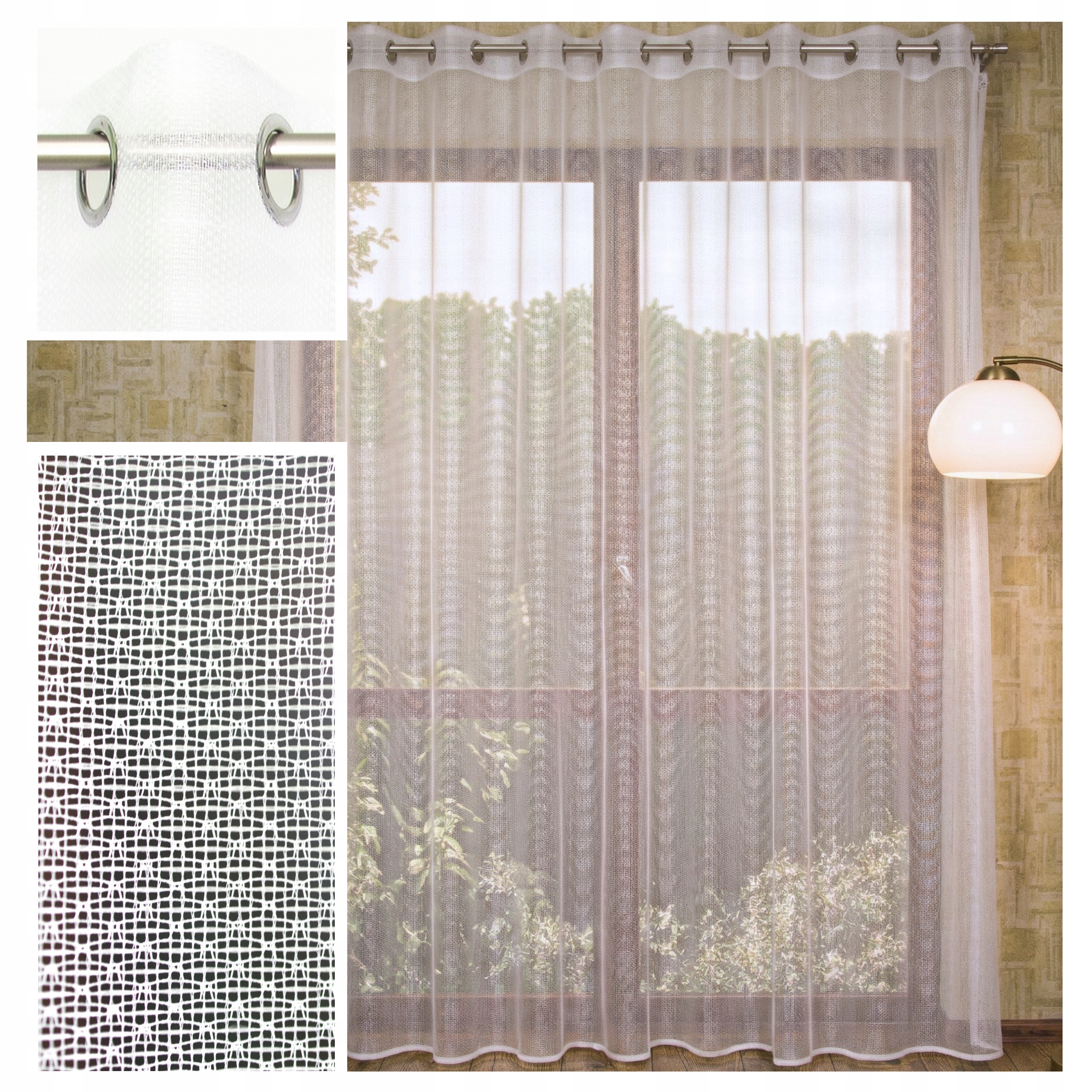 Záclona Žakár Záclona Josefa 800x250 Vintage Kolečka Hotová Bez Žehlení