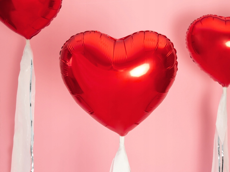 

Balon serce foliowe 45cm czerwone walentynki ślub