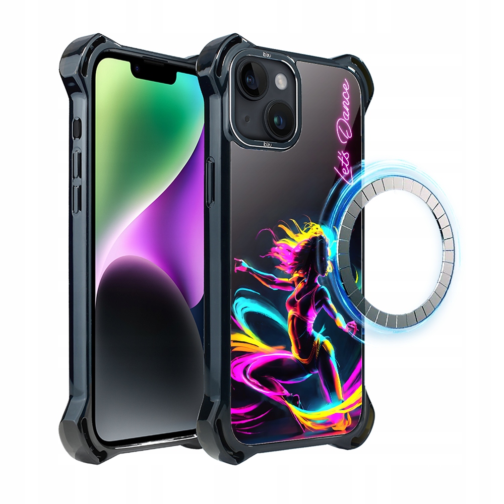 Pouzdro pro iPhone 14 Plus Ibizu DropGuard Ultra s MagSafe, taneční rytmus