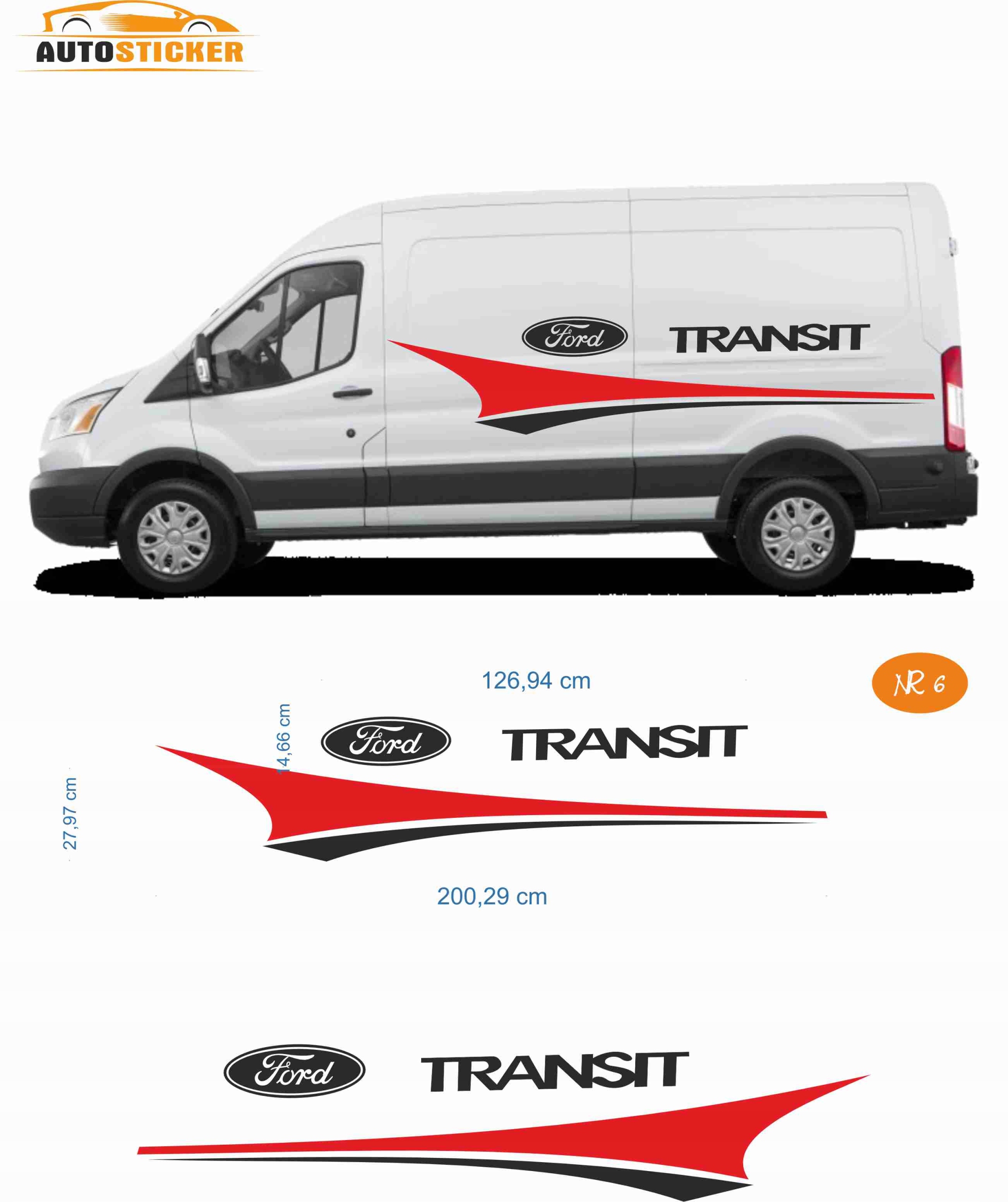 NAKLEJKA NAKLEJKI OKLEINA WLEP BUS FORD TRANSIT MODEL 06