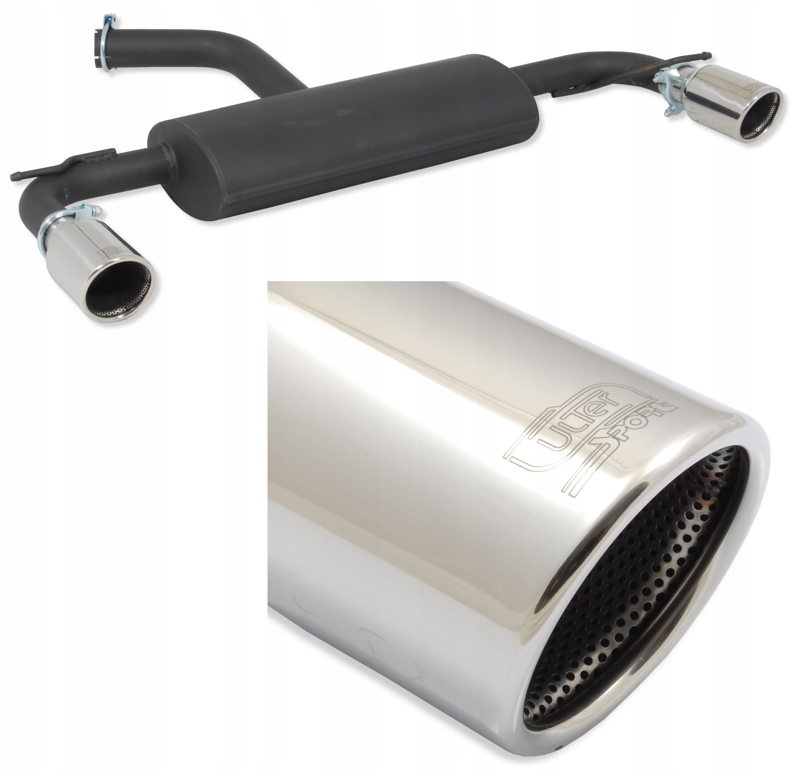 129-320/90RS (2) - Спортивный глушитель VW Golf VI GTI LOOK 1.4 TSI