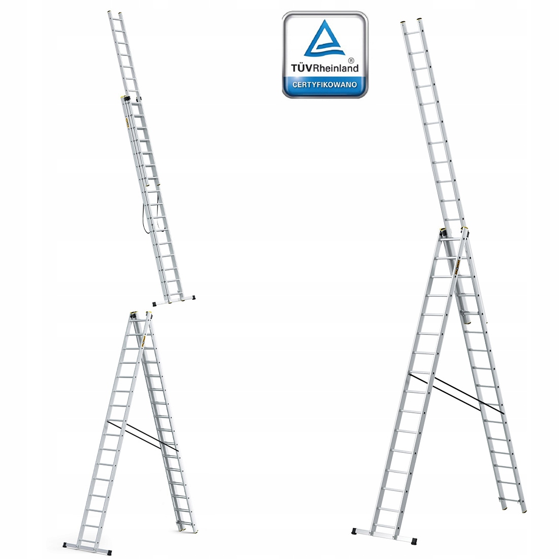 Žebřík 3x16 profesionální Drabest Pro 150 kg