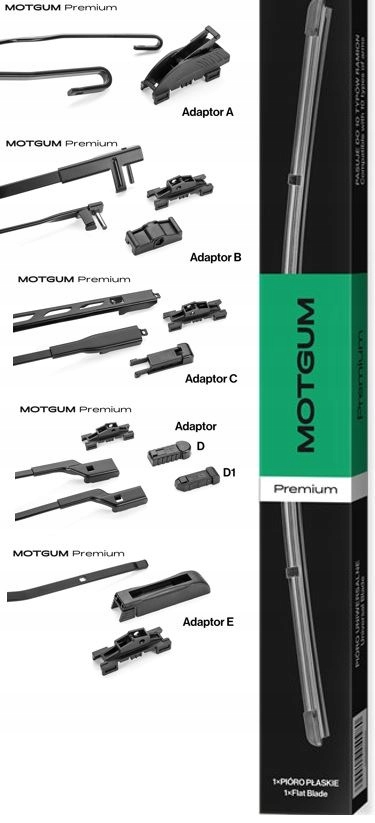 

Pióro Wycieraczki Premium 530 MM Motgum Typ Abcde