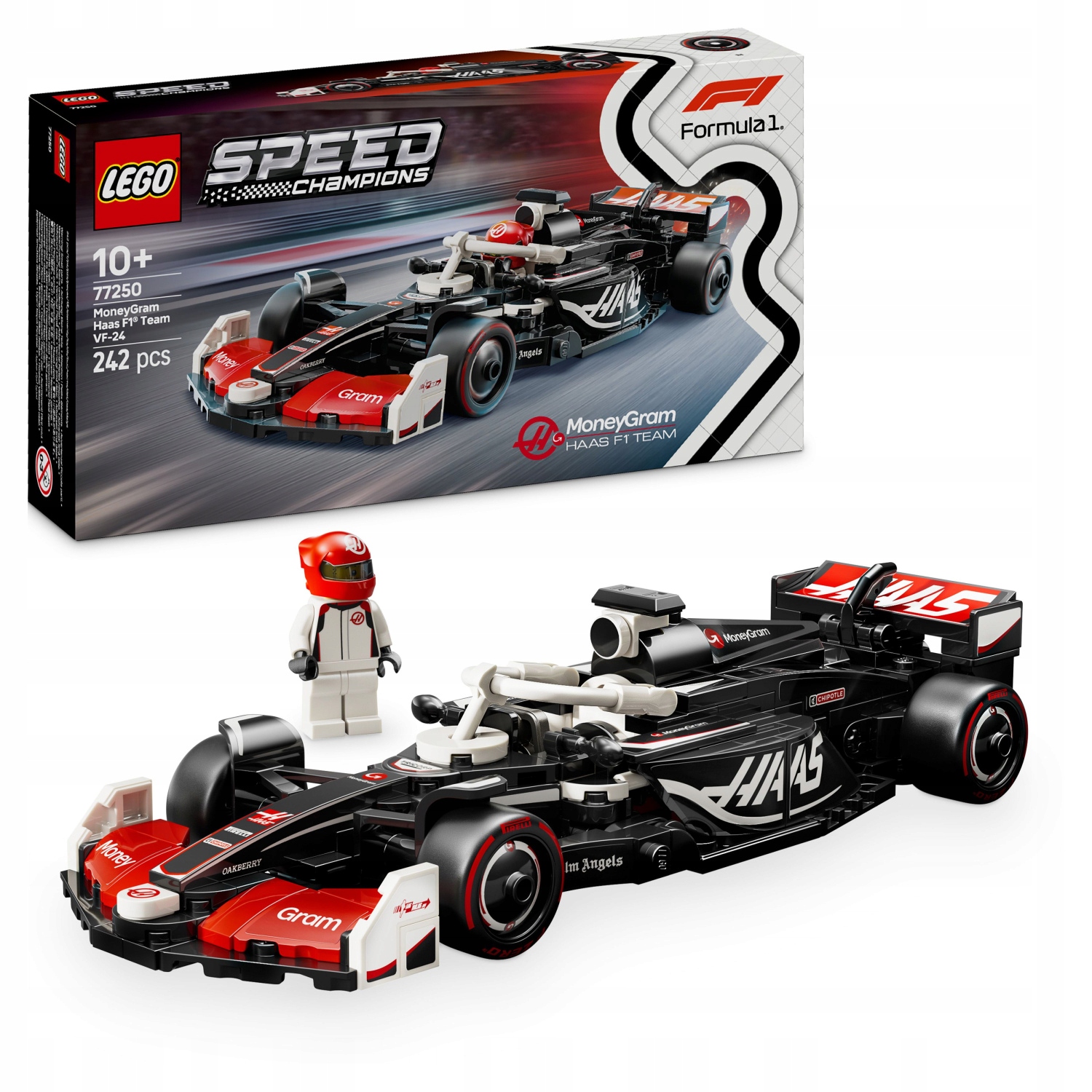 Lego Speed Champions 77250 Závodní auto MoneyGram Haas F1 Team VF-24