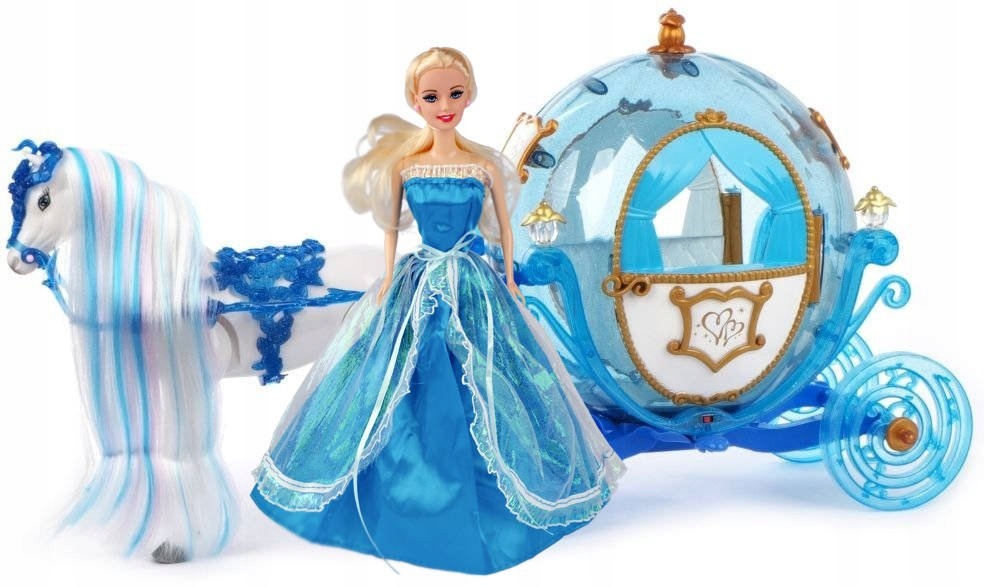 DUŻA KARETA CHODZĄCY KOŃ + LALKA ŚWIATŁO DŹWIĘK EAN (GTIN) 5902444069580