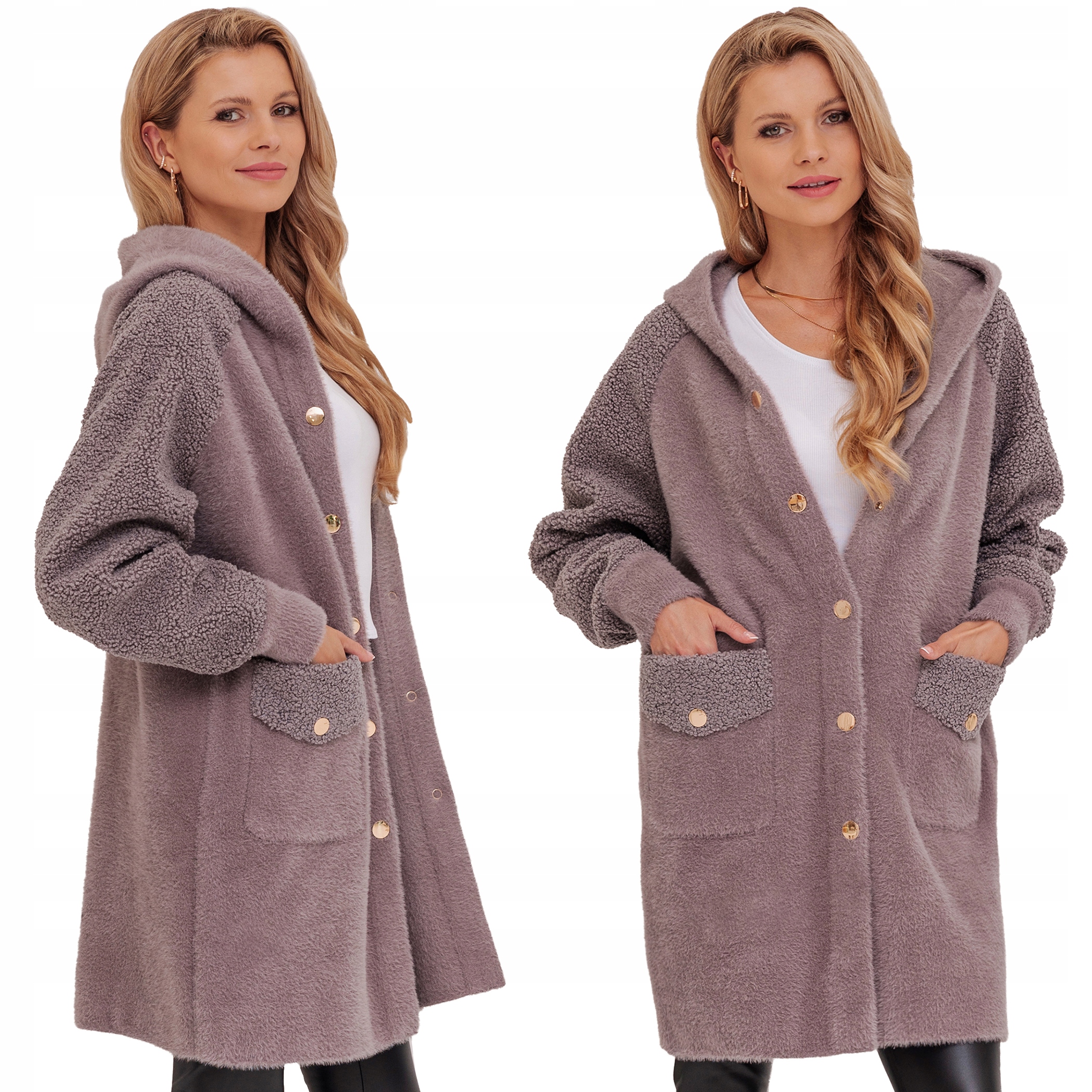 Teplá Alpaka S Beránkem, Kabát S Vlnou, Měkký, Přechodový Kabát Z Vřesu