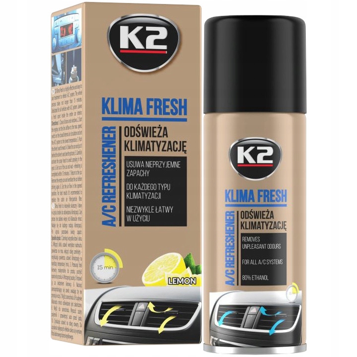

K2 Klima Fresh Lemon 150 ML Odświeżacz Klimy