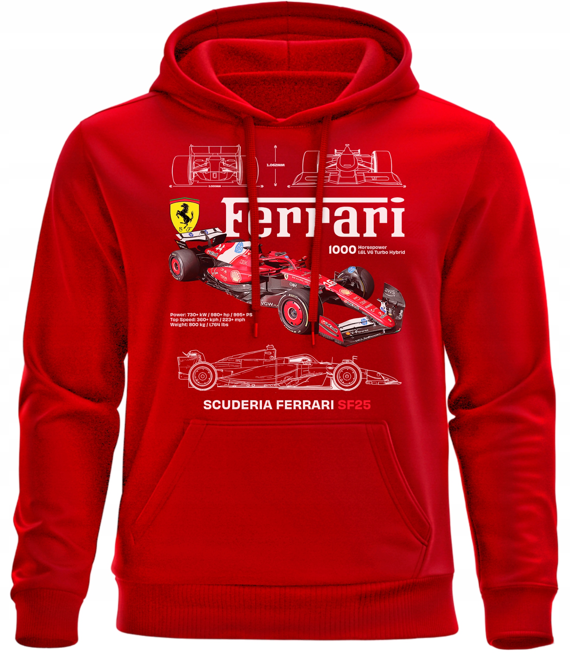 Bluza Ferrari Z Kapturem Scuderia Ferrari Dla Mężczyzny Rozmiar XL