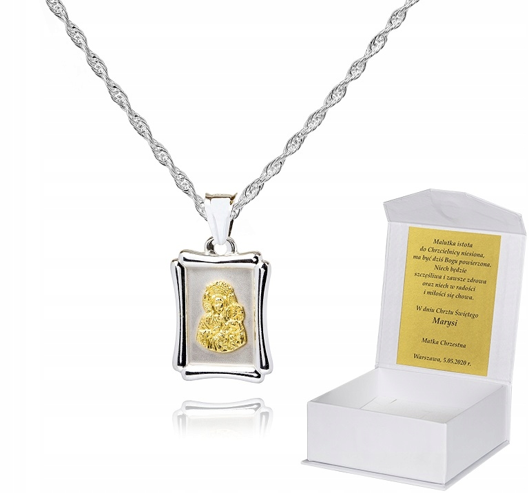 925 Stříbrný řetízek medailonek Dedikace 40 cm S1M2