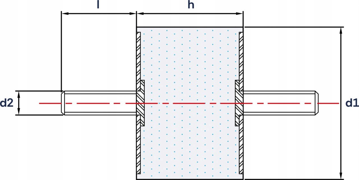 Wibroizolator Typ A 15X8 M4X10 listwa wtryskowa Kod producenta A1508M4X10