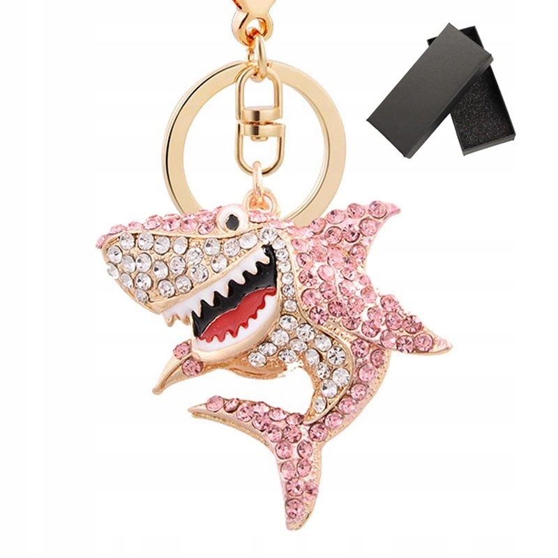 Brelok Breloczek Do Kluczy Różowy Rekin Shark