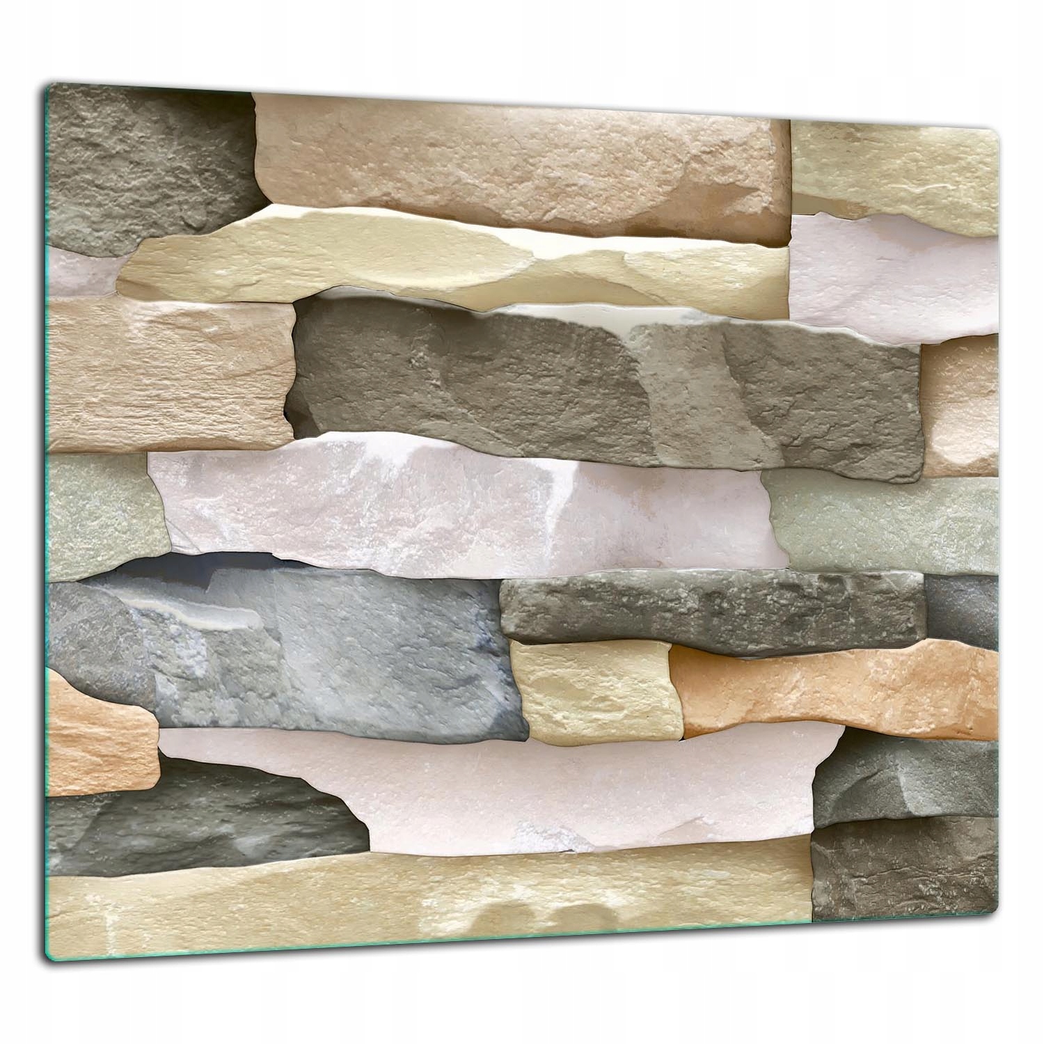 Skleněná Ochranná Deska Panel Lepidlo 65x60 Cihly Lacobel 7v1