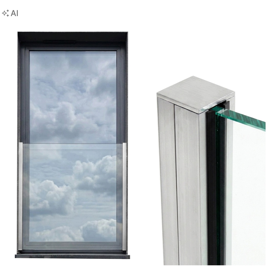 Profil Balkonu Francuskiego natynkowy 100cm aluminium szlifowane