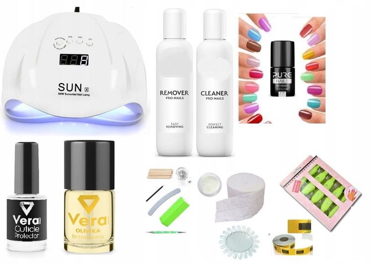 Sada pro hybridní lampu 54W 10x Lak Pure Nails příslušenství