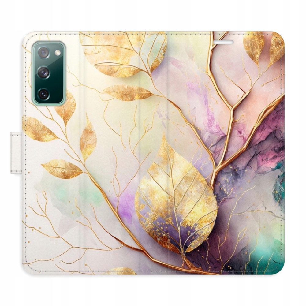 Etui z klapką iSaprio Gold Leaves 02 do Samsung Galaxy S20 Fe