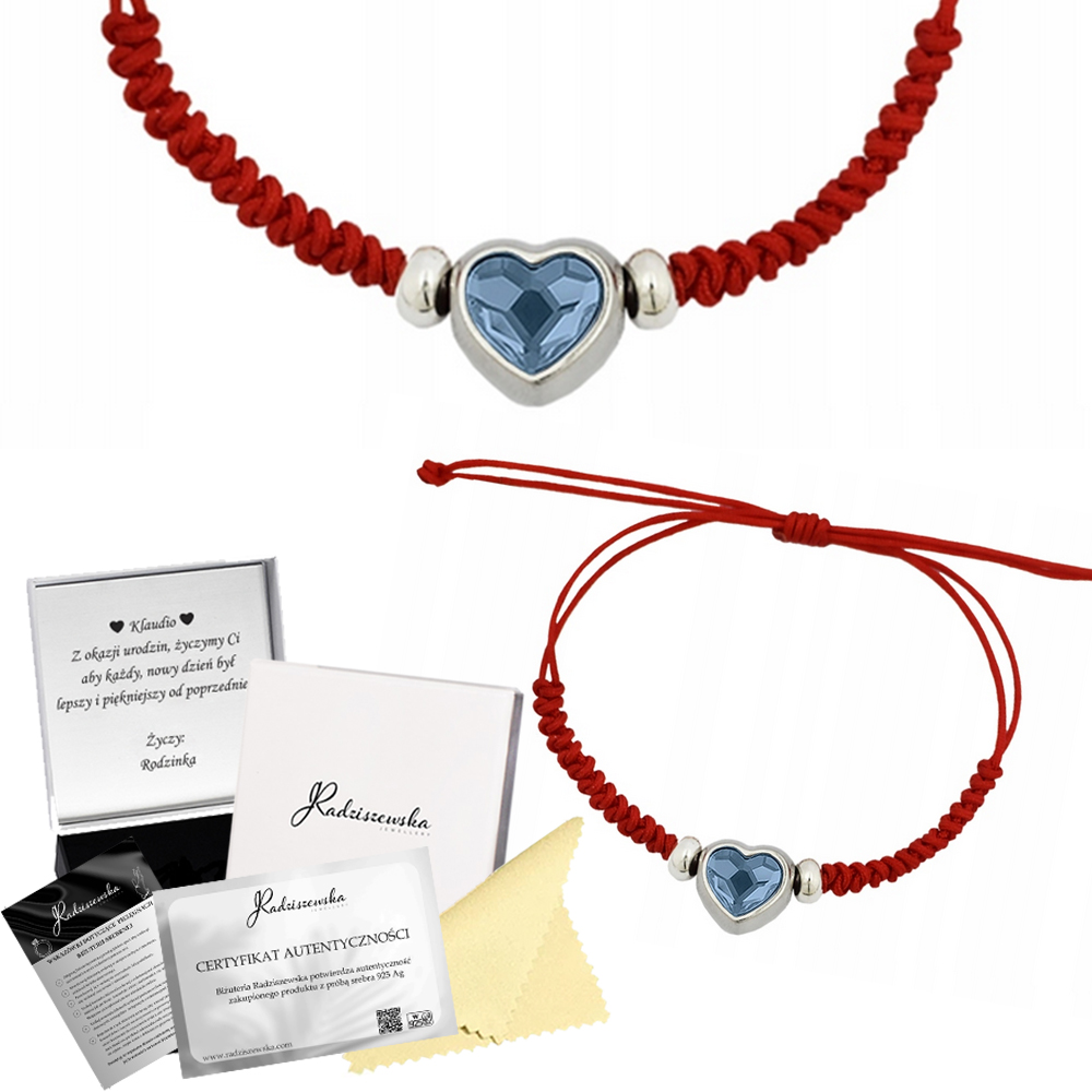 Stříbrný Náramek Se Srdcem Na Svátek Matek Přívěsek Šňůrka 925 Přání