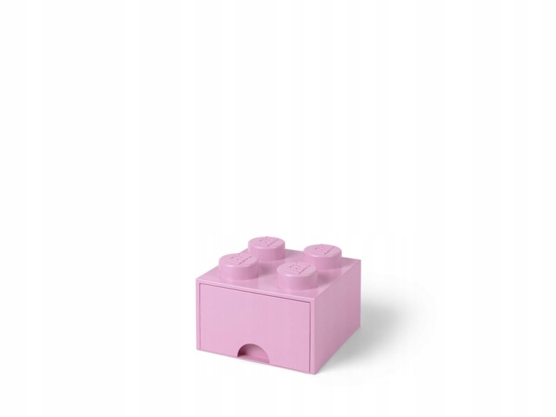 Lego 40051738 Úložný box na stavebnice se zásuvkou 2x2, růžový